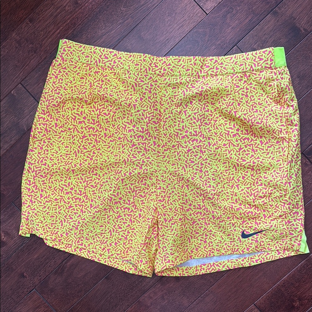 NWT Nike Dri-Fit Stay Cool Pocket Neon Pink Yellow Athletic Shorts XXL